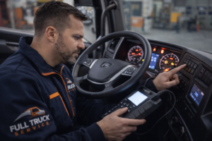 luces de advertencia en camion